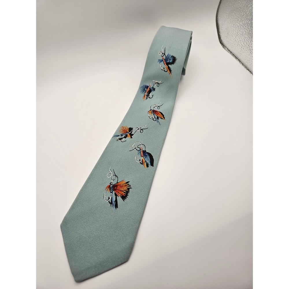 Regal Daulph Brothers Vintage Fly Fishing Lure Tie Sage Green Hand Painted Mens